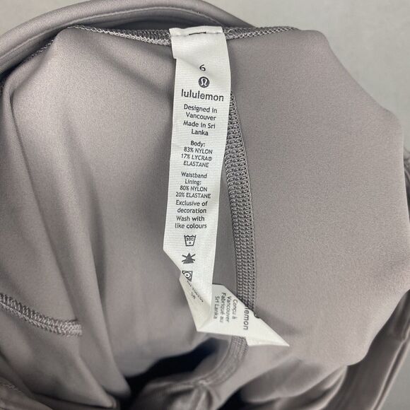 Lululemon 6 Speed Wunder Tight Leggings 28” Asym Rise Moon Chrome Two Tone $128 - Picture 7 of 9